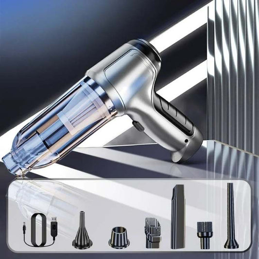 3-in-1 Rechargeable Car Vacuum Cleaner: Suction, Inflator, and Blower