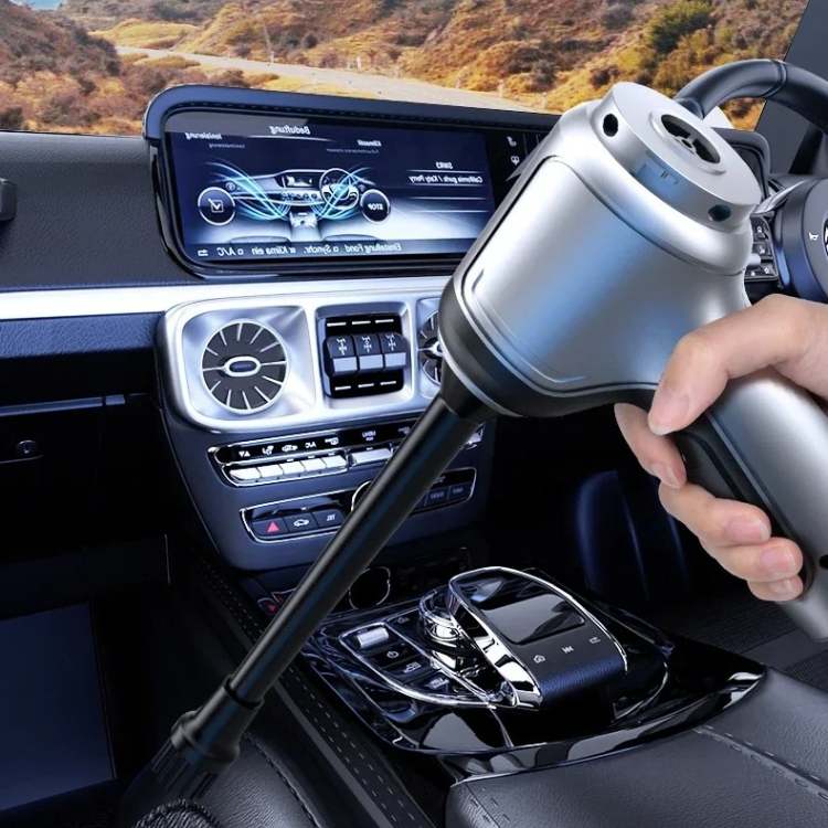3-in-1 Rechargeable Car Vacuum Cleaner: Suction, Inflator, and Blower