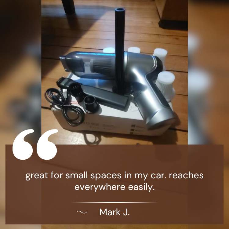 3-in-1 Rechargeable Car Vacuum Cleaner: Suction, Inflator, and Blower