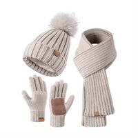 3-in-1 Winter Set – Warm Beanie, Scarf and Gloves
