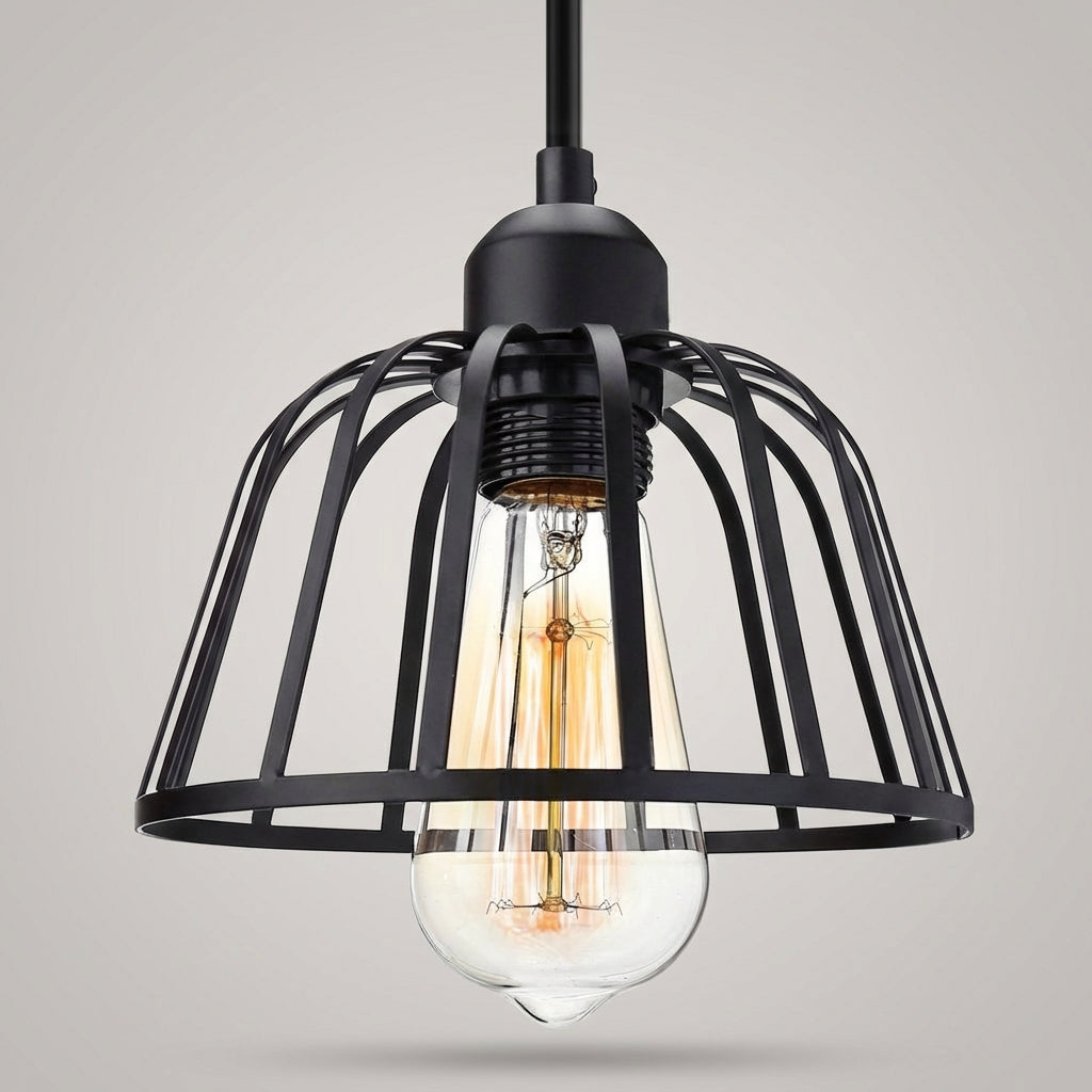 3-Light Height-Adjustable Pendant Light – Retro Industrial Style Iron and Metal for Living Room