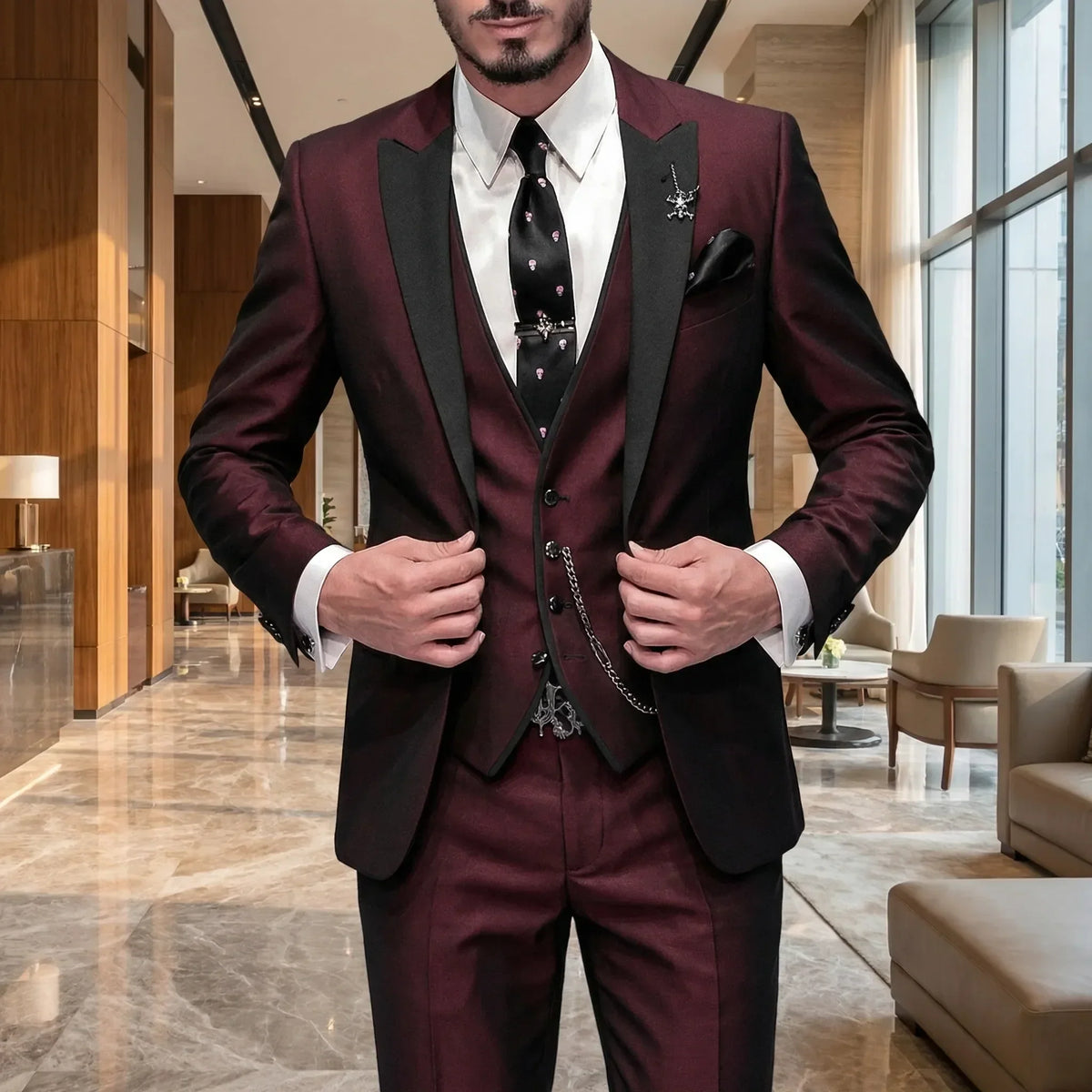 3-Piece Formal Slim-Fit Suit - Seth