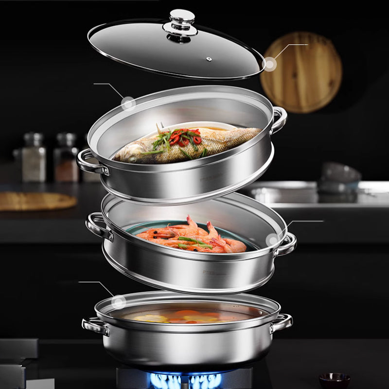 3-Tier Stainless Steel Steamer