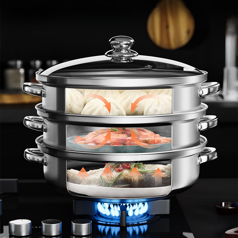 3-Tier Stainless Steel Steamer