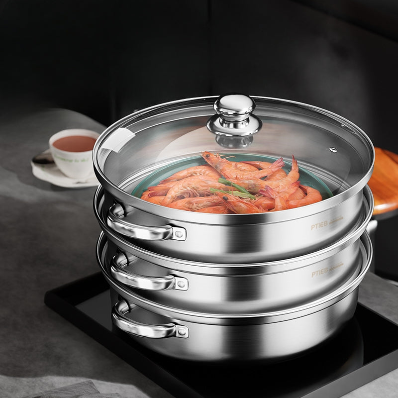 3-Tier Stainless Steel Steamer
