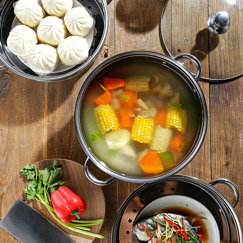 3-Tier Stainless Steel Steamer