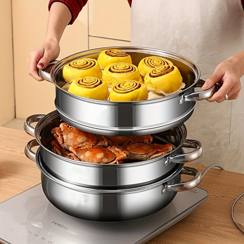 3-Tier Stainless Steel Steamer