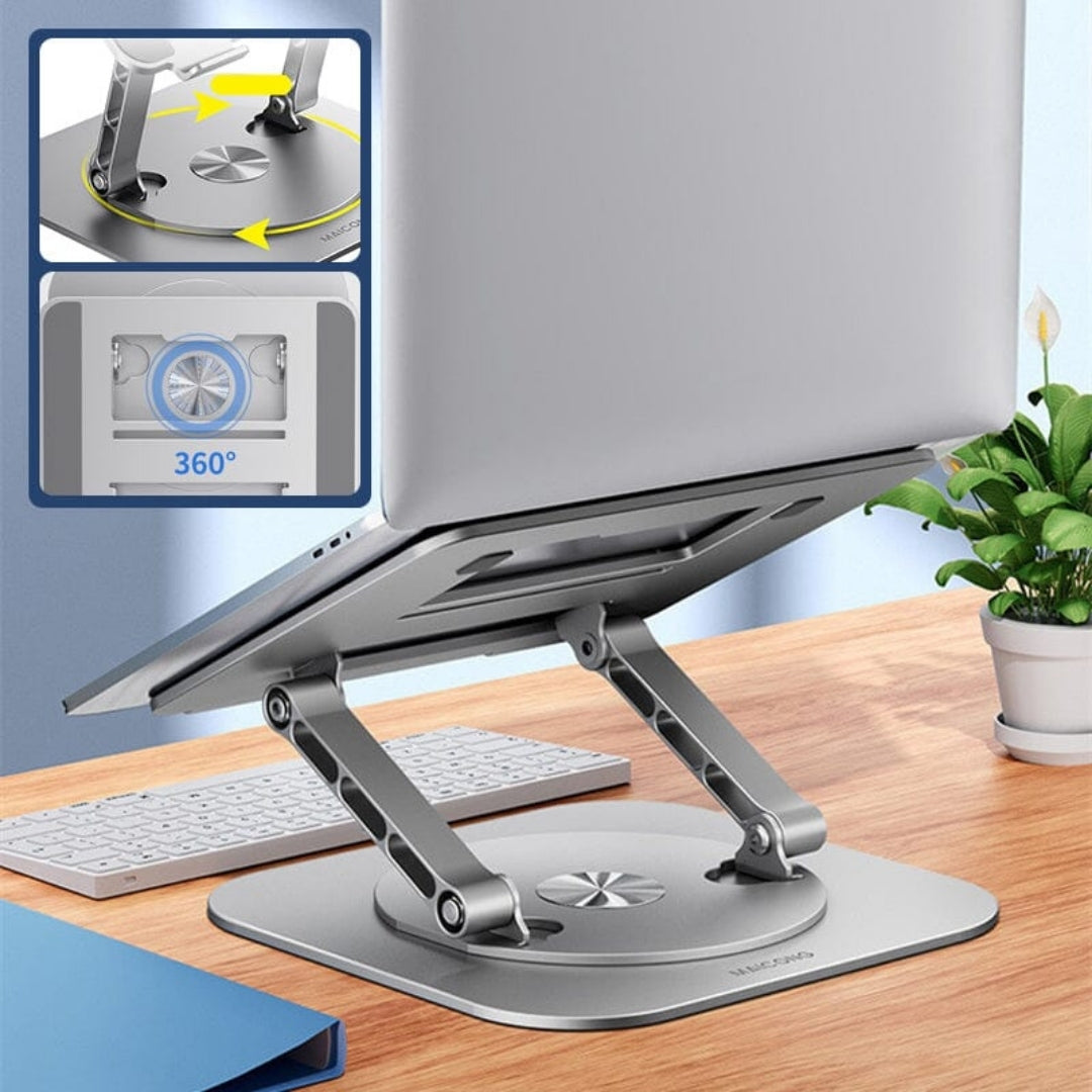 360° Rotating Aluminum Laptop and Tablet Stand Holder