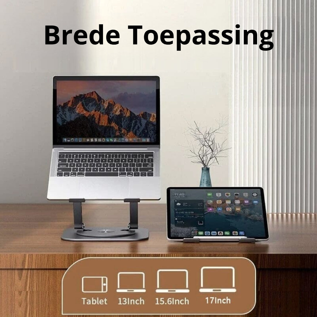 360° Rotating Aluminum Laptop and Tablet Stand Holder