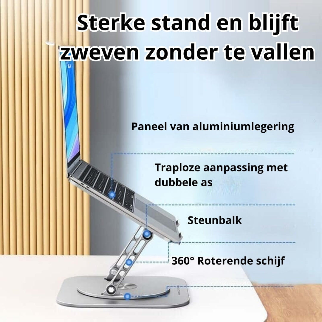 360° Rotating Aluminum Laptop and Tablet Stand Holder