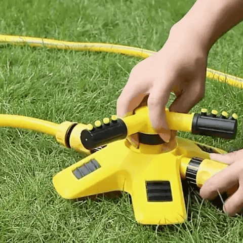 360° Rotating Lawn Sprinkler - Stable with Multi-Angle Adjustable Nozzles for Even Watering in Large Gardens