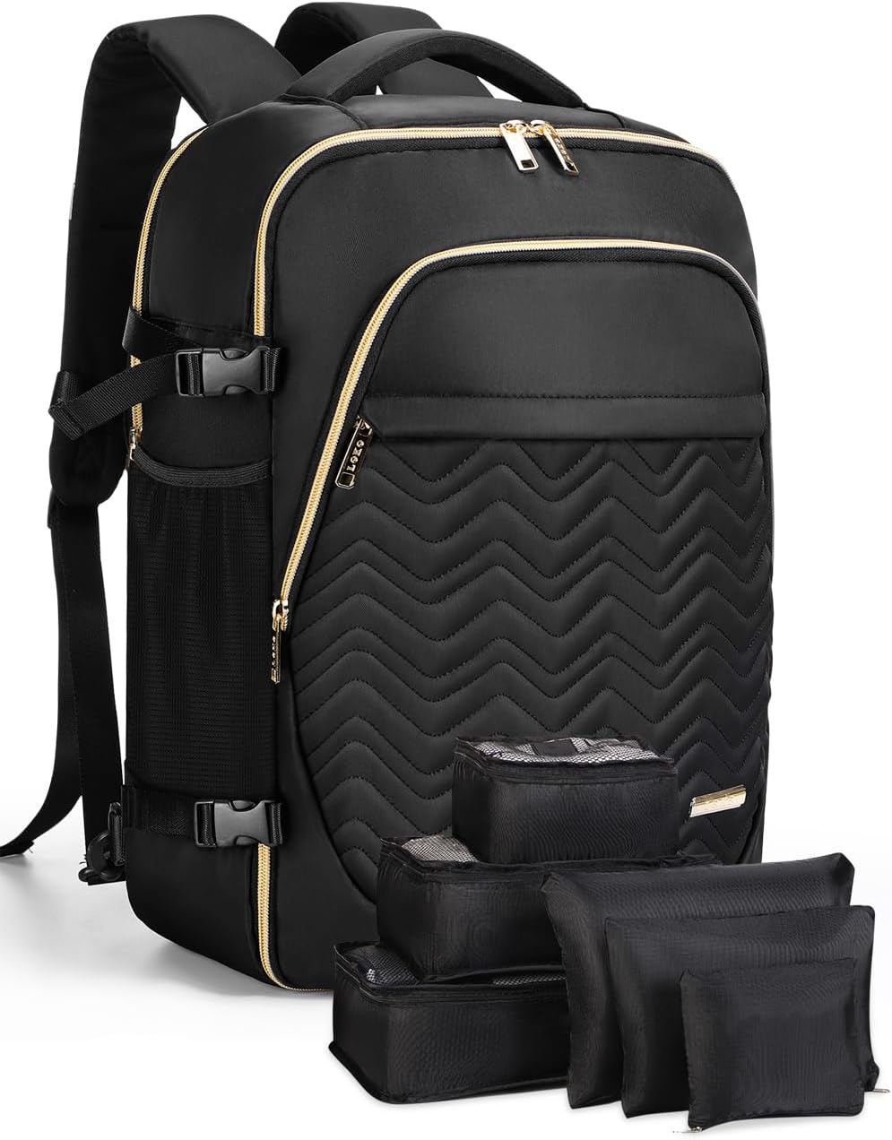 40L Airline-Approved Travel Backpack with 6 Packing Cubes and Laptop Compartment