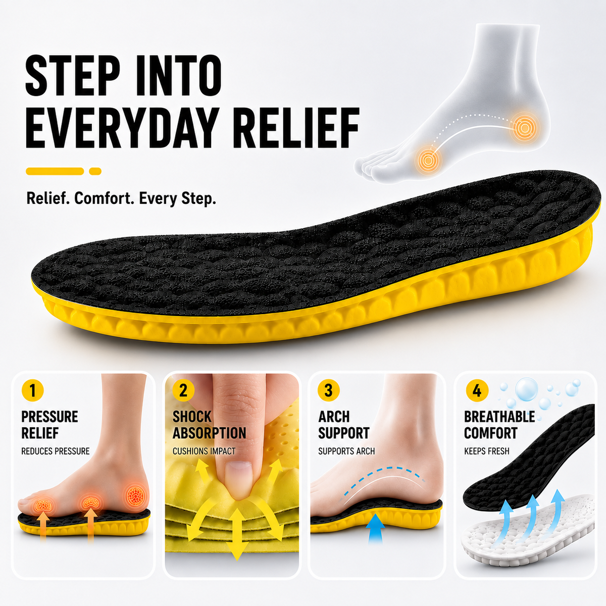 4D Contoured Sports Insoles