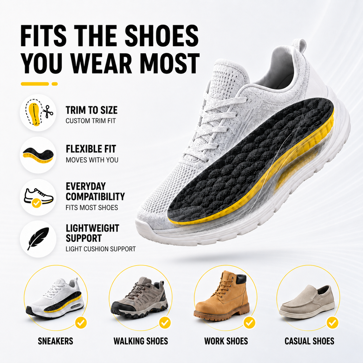 4D Contoured Sports Insoles