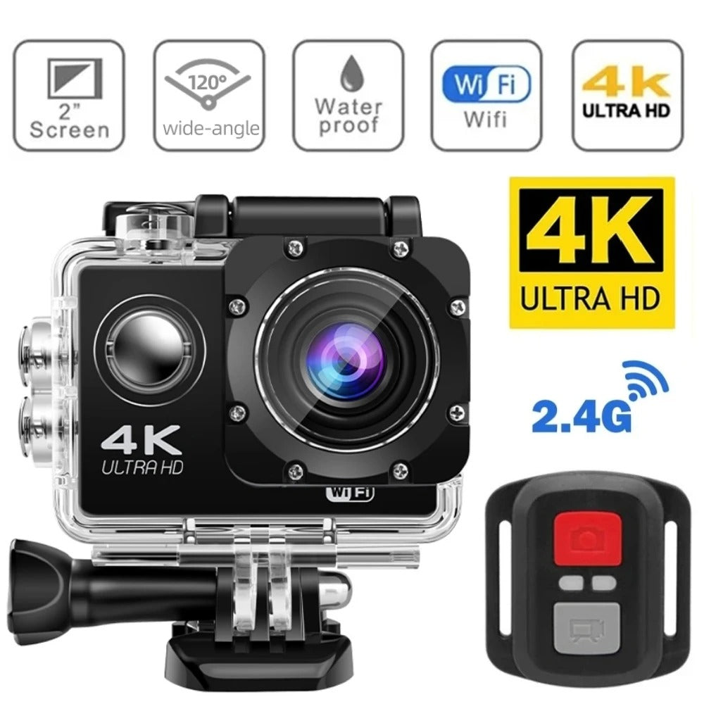 4K Ultra HD Waterproof Wi-Fi Sports Action Camera