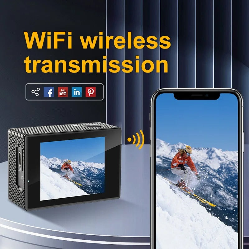 4K Ultra HD Waterproof Wi-Fi Sports Action Camera