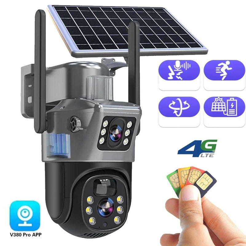 4K Wireless Security Camera – Smart Outdoor Surveillance with Motion Alerts and Solar Charging