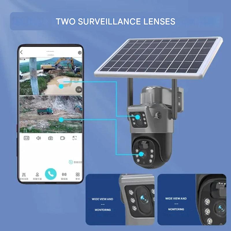 4K Wireless Security Camera – Smart Outdoor Surveillance with Motion Alerts and Solar Charging