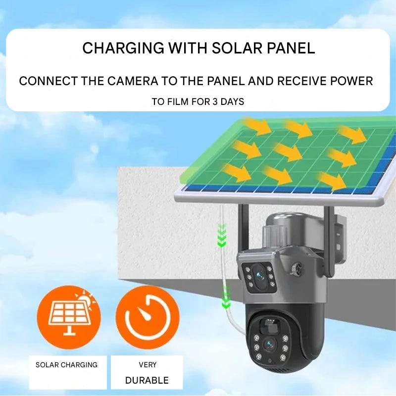 4K Wireless Security Camera – Smart Outdoor Surveillance with Motion Alerts and Solar Charging
