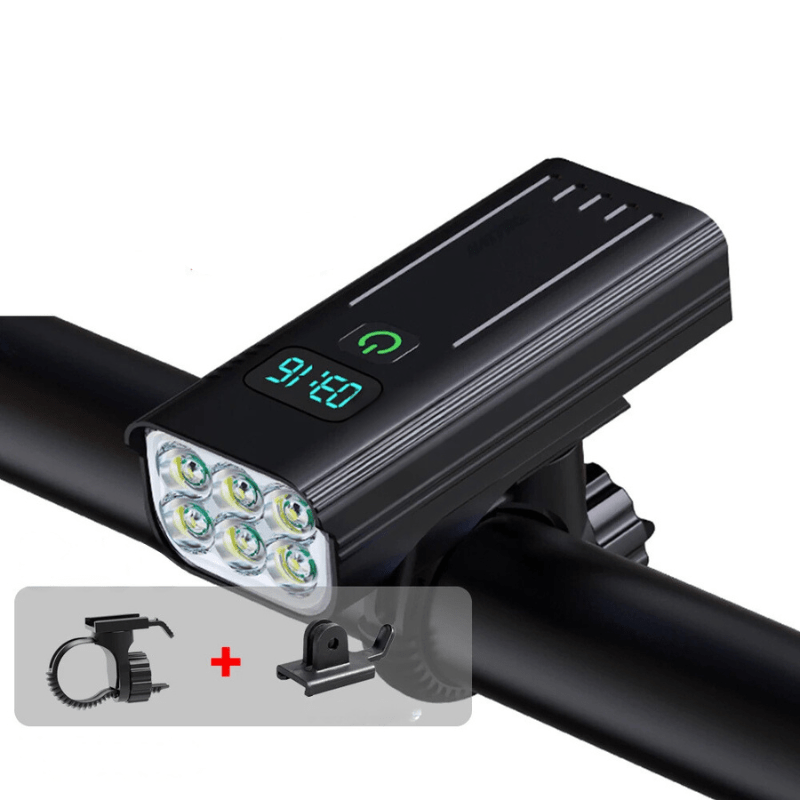 5000 Lumen Bike Light with 12 LEDs and Rechargeable USB-C Battery