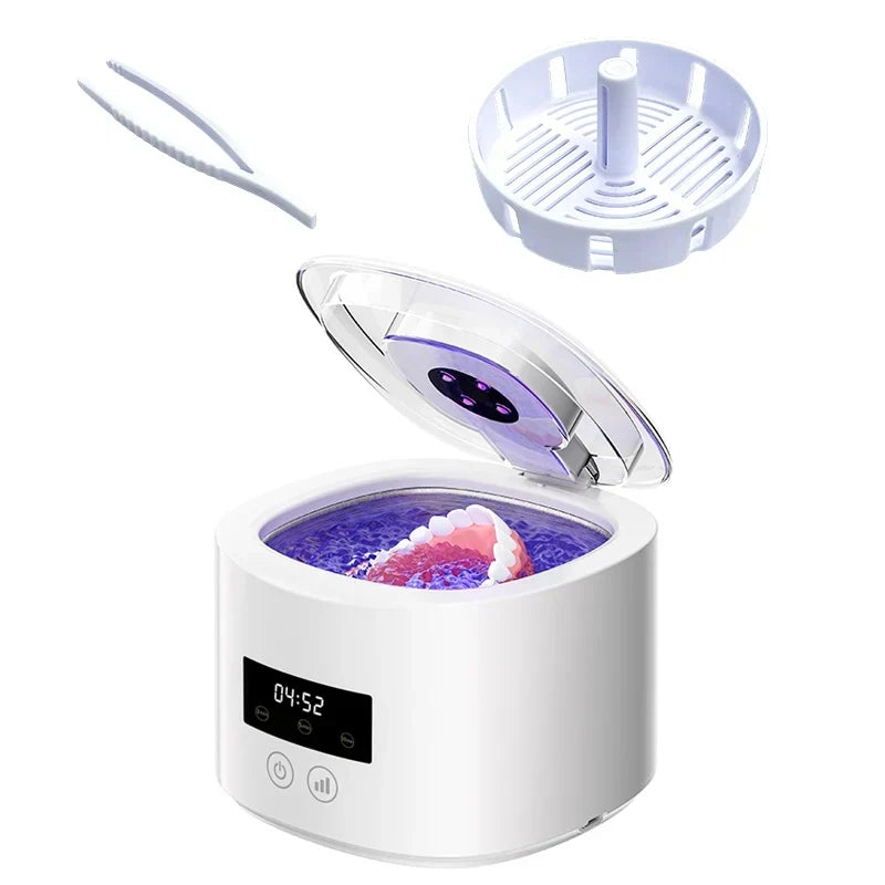 50kHz USB Rechargeable Ultrasonic Cleaner for Braces, Retainers, Dentures and Jewellery