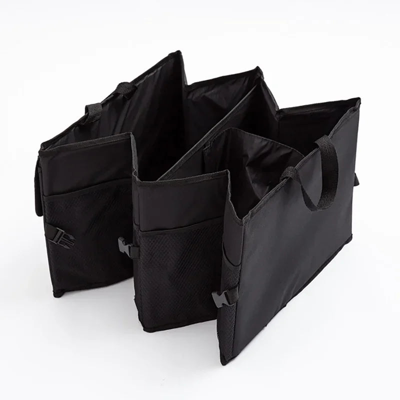 56L Foldable Car Boot Organiser with 3 Compartments - Waterproof 600D Oxford
