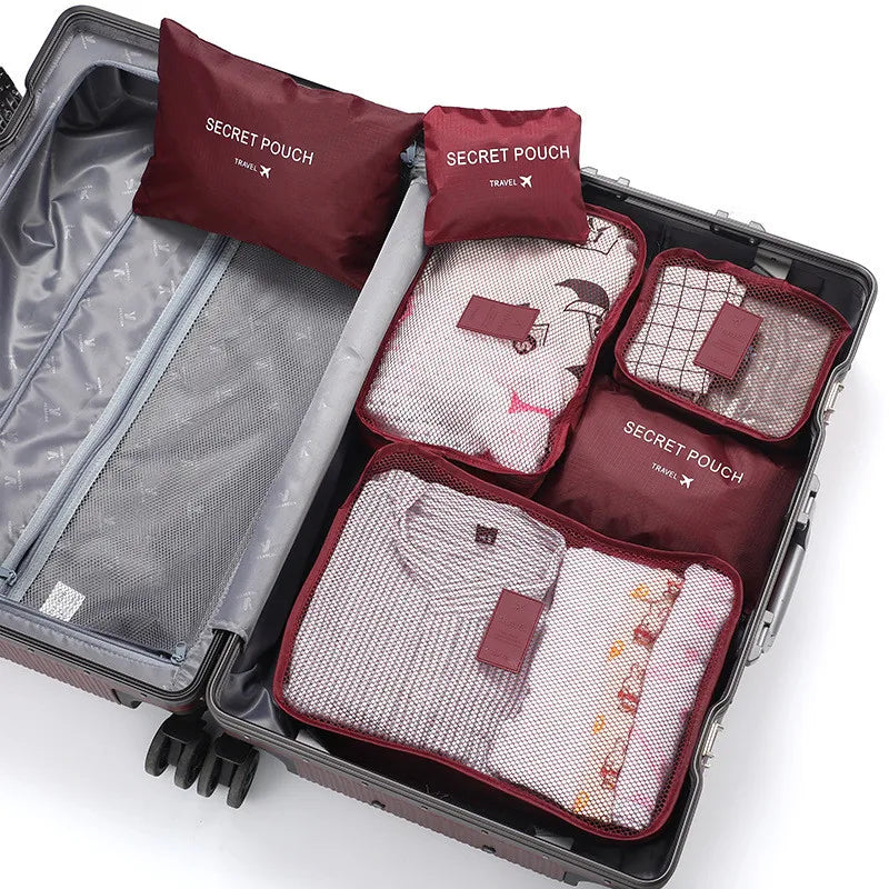 6-Piece Packing Cube Set - Waterproof & Extra Volume Luggage Organizer for Men