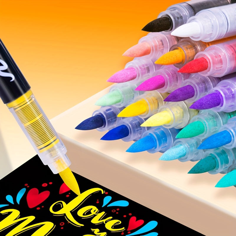 72-Color Acrylic Paint Markers for Creative Painting on Various Surfaces