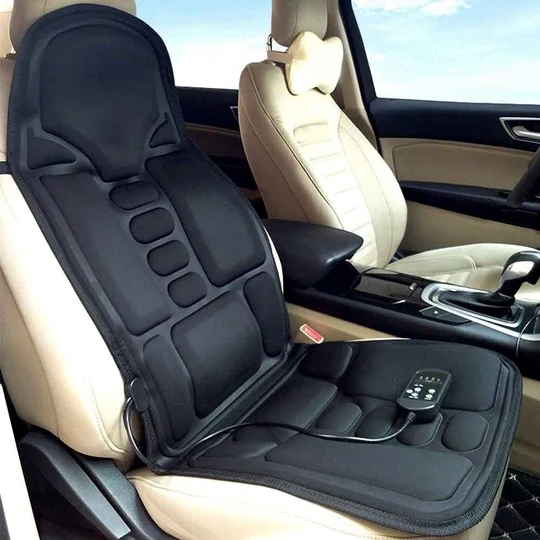 8-Mode Massage Seat Cushion with Heated Back and Neck Pillow for Car and Home