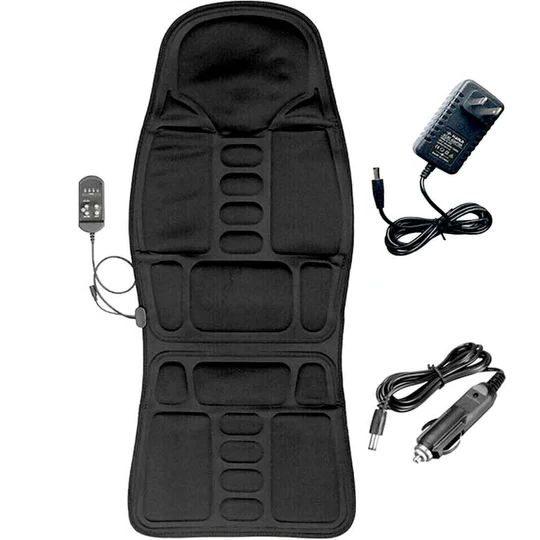 8-Mode Massage Seat Cushion with Heated Back and Neck Pillow for Car and Home
