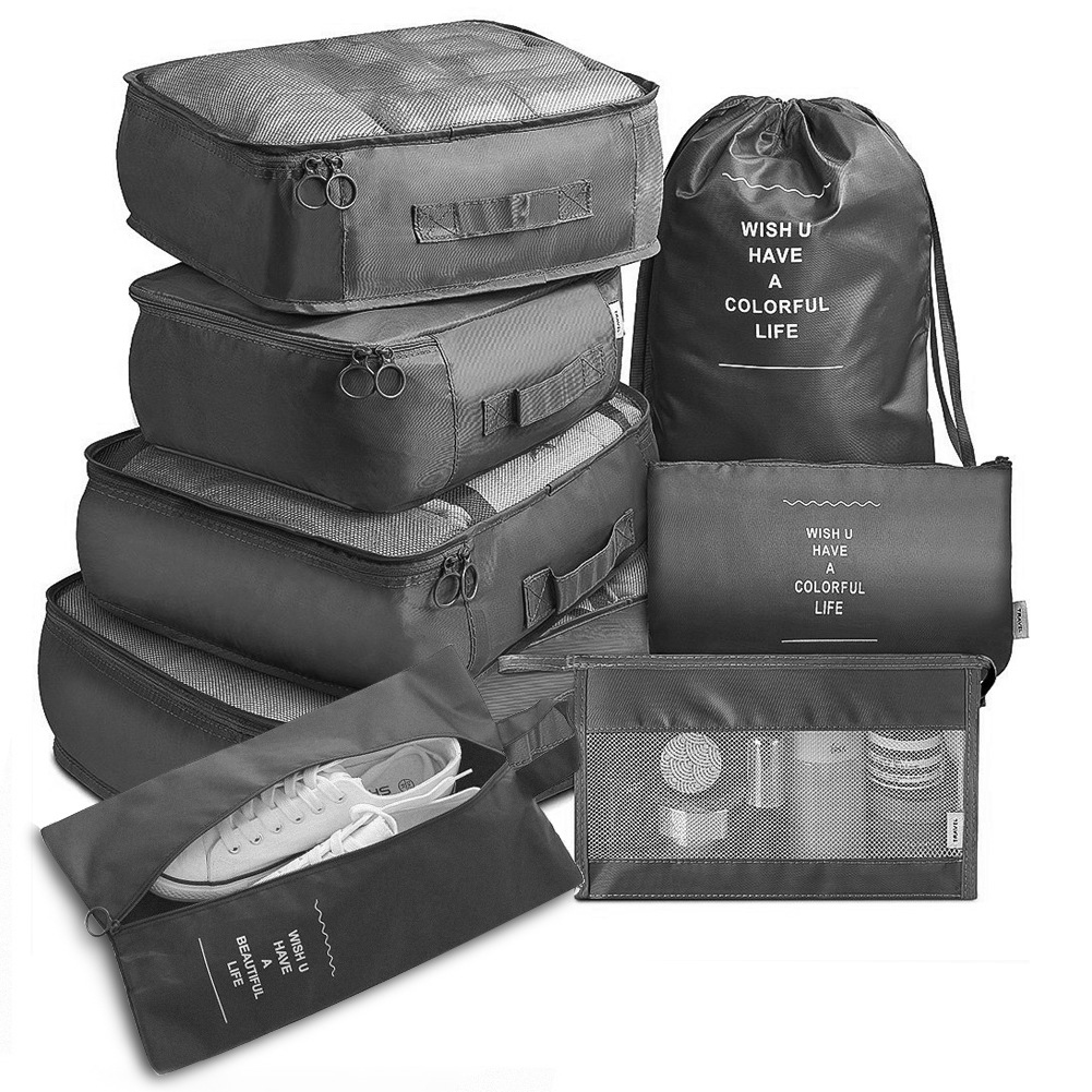 8-Piece Travel Packing Cubes and Luggage Organizer Set