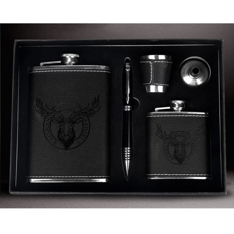 9 Oz Stainless Steel Hip Flask Set with Accessories – Portable Design