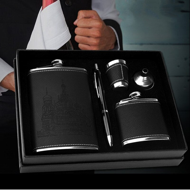 9 Oz Stainless Steel Hip Flask Set with Accessories – Portable Design