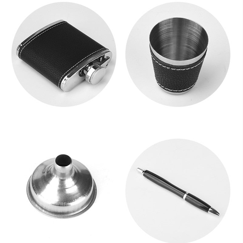 9 Oz Stainless Steel Hip Flask Set with Accessories – Portable Design