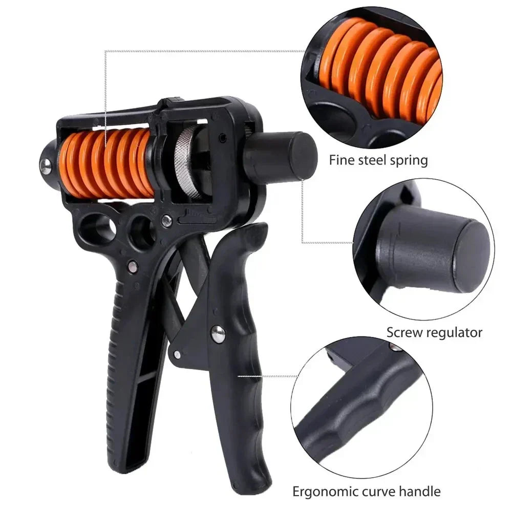 Adjustable 5-165 kg Heavy Hand Grip Strengthener and Finger Expander for Arm, Wrist, and Forearm Training