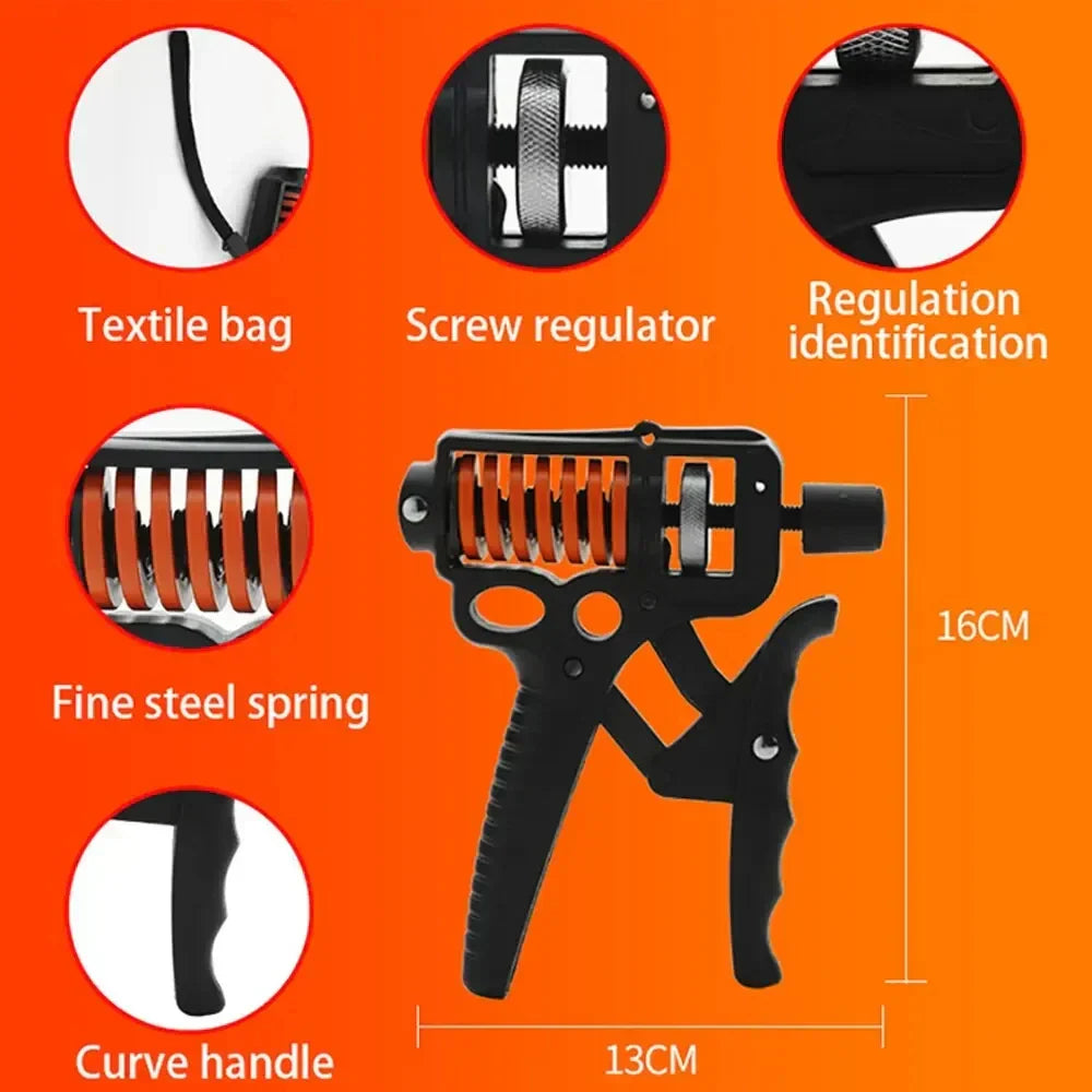 Adjustable 5-165kg Heavy Hand Grip Strengthener and Finger Expander for Arm, Wrist, and Forearm Training