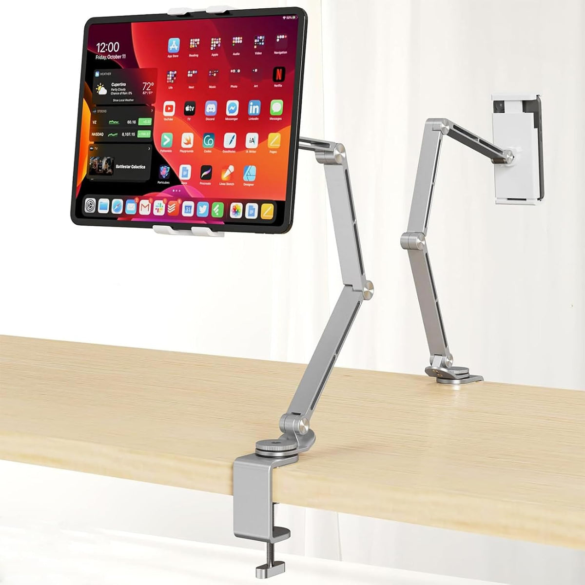 Adjustable Aluminum Tablet Mount with 360° Rotation