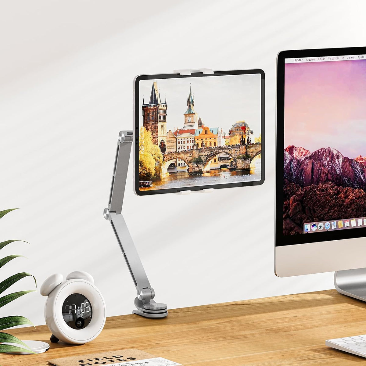 Adjustable Aluminum Tablet Mount with 360° Rotation