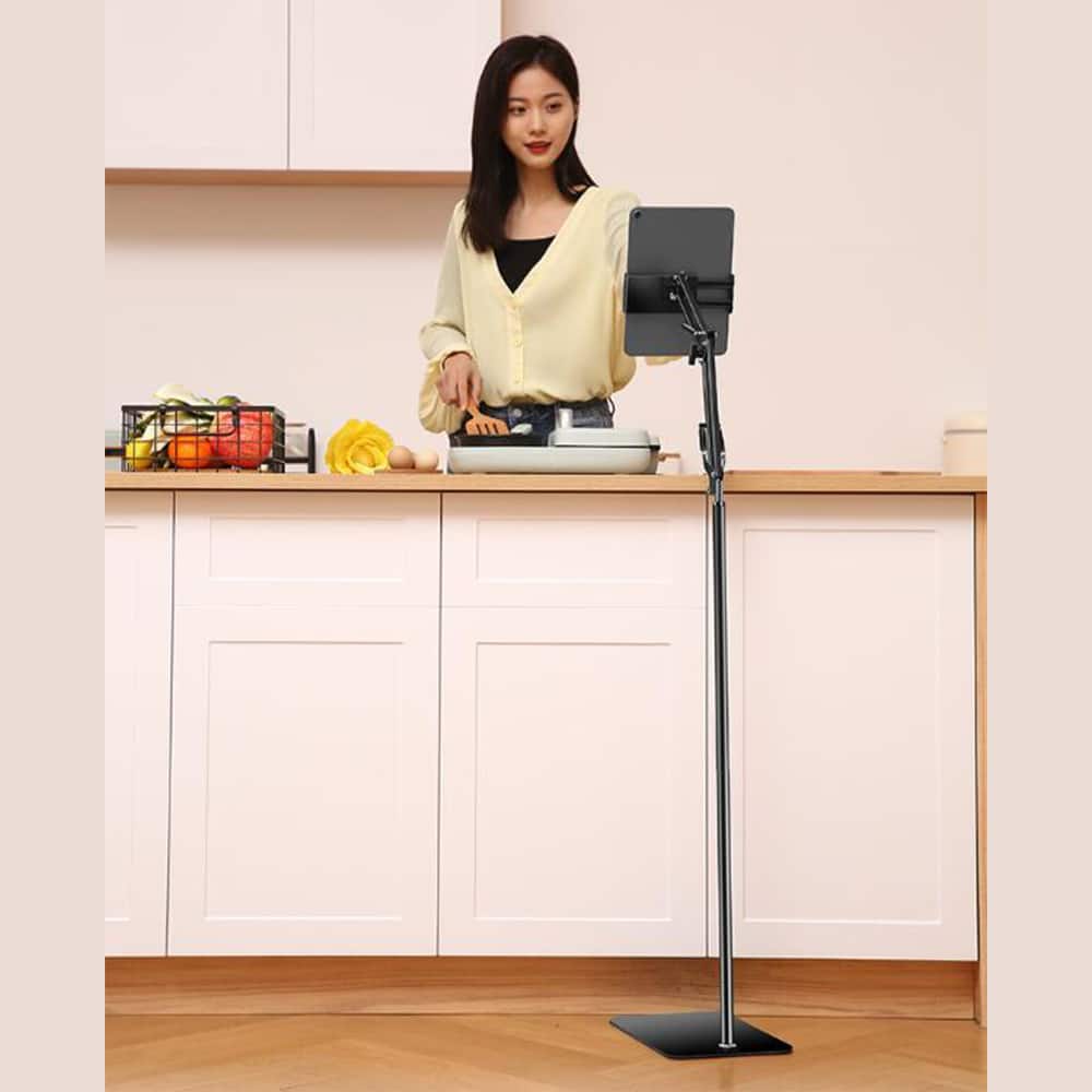 Adjustable and Stable Floor Stand for Tablets and Smartphones