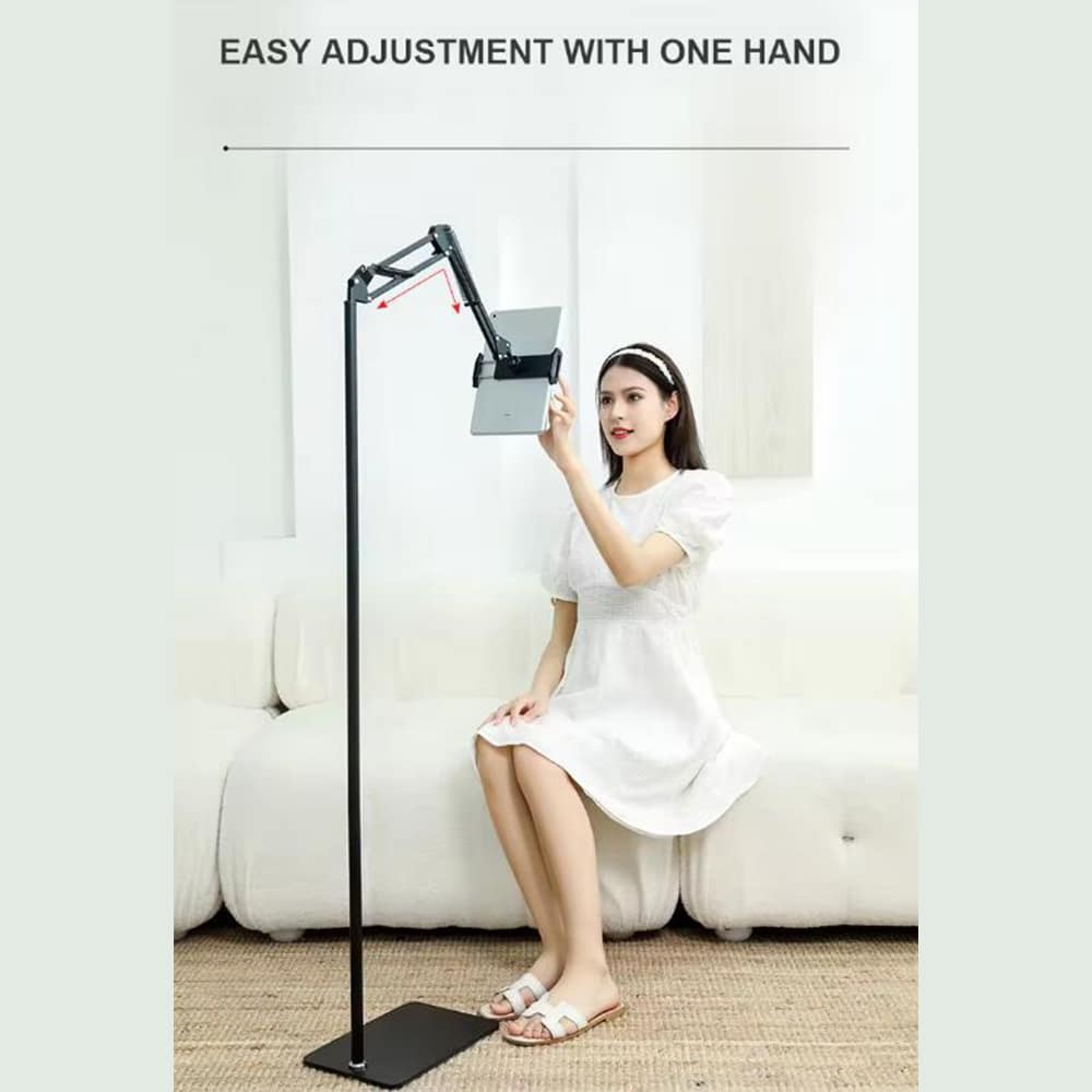 Adjustable and Stable Floor Stand for Tablets and Smartphones
