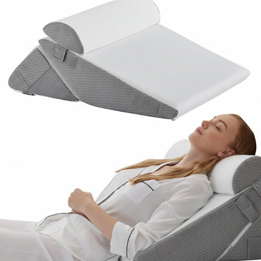 Adjustable Bed Wedge Pillow for Comfort, Support & Leg Elevation