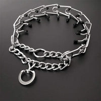Adjustable Dog Training Collar with Rubber-Tipped Prongs