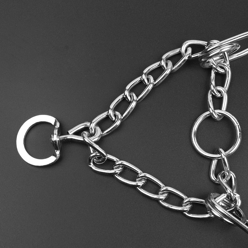 Adjustable Dog Training Collar with Rubber-Tipped Prongs