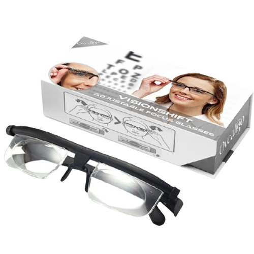 Adjustable Glasses with Focus Dial for Reading and Distance Vision