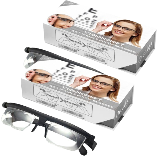 Adjustable Glasses with Focus Dial for Reading and Distance Vision