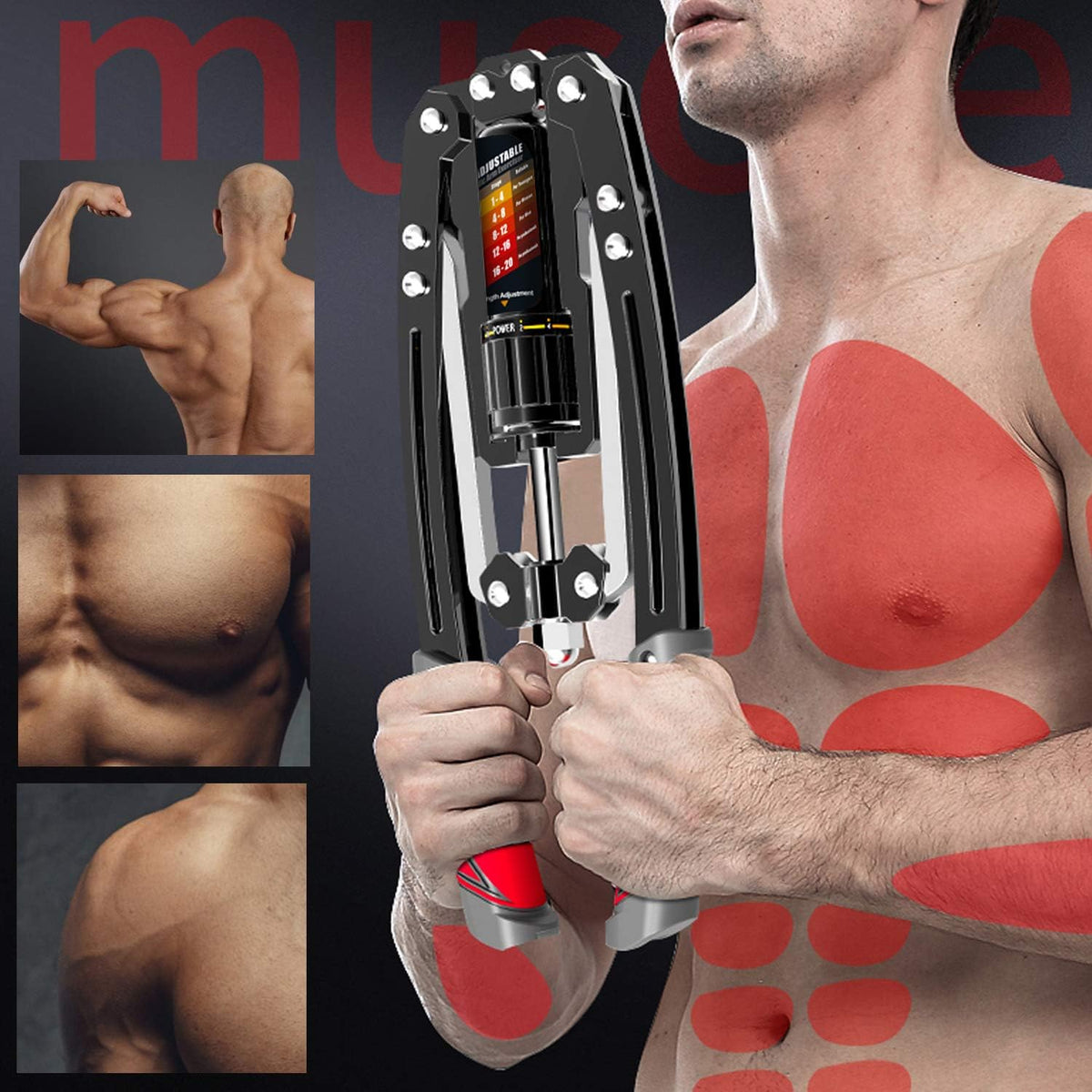 Adjustable Hydraulic Arm Exerciser – 10 to 200 kg Upper Body Strength Trainer