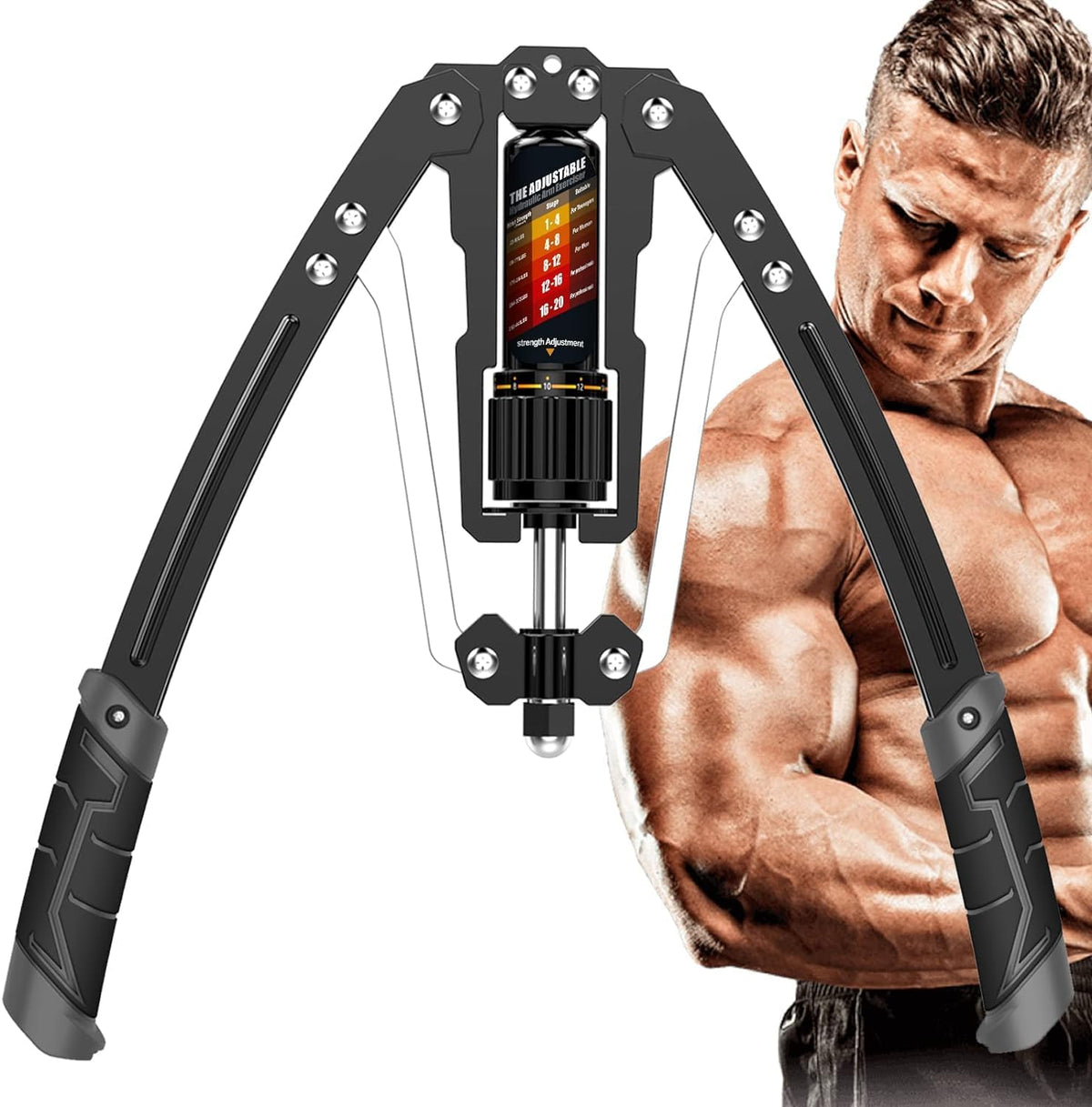 Adjustable Hydraulic Arm Exerciser and Twister Strength Trainer 10–200 kg