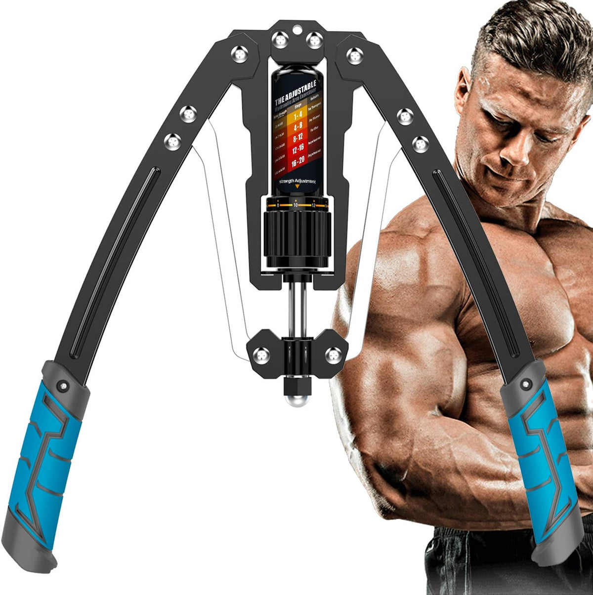 Adjustable Hydraulic Arm Exerciser and Twister Strength Trainer 10–200 kg