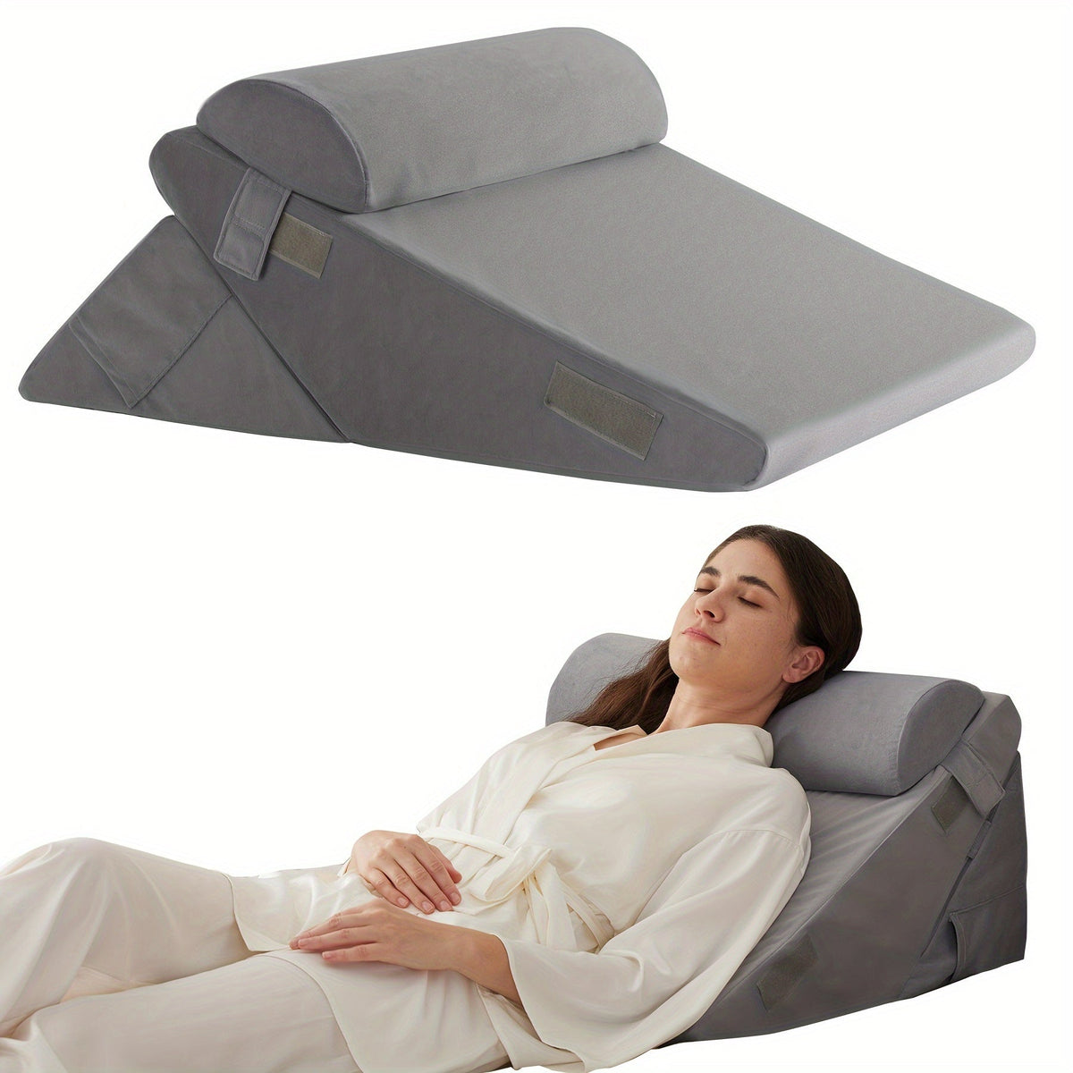 Adjustable Orthopedic Wedge Pillow - 7-in-1 Memory Foam Support System