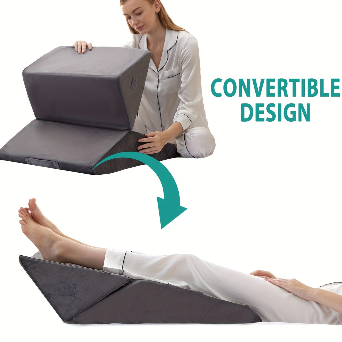 Adjustable Orthopedic Wedge Pillow - 7-in-1 Memory Foam Support System
